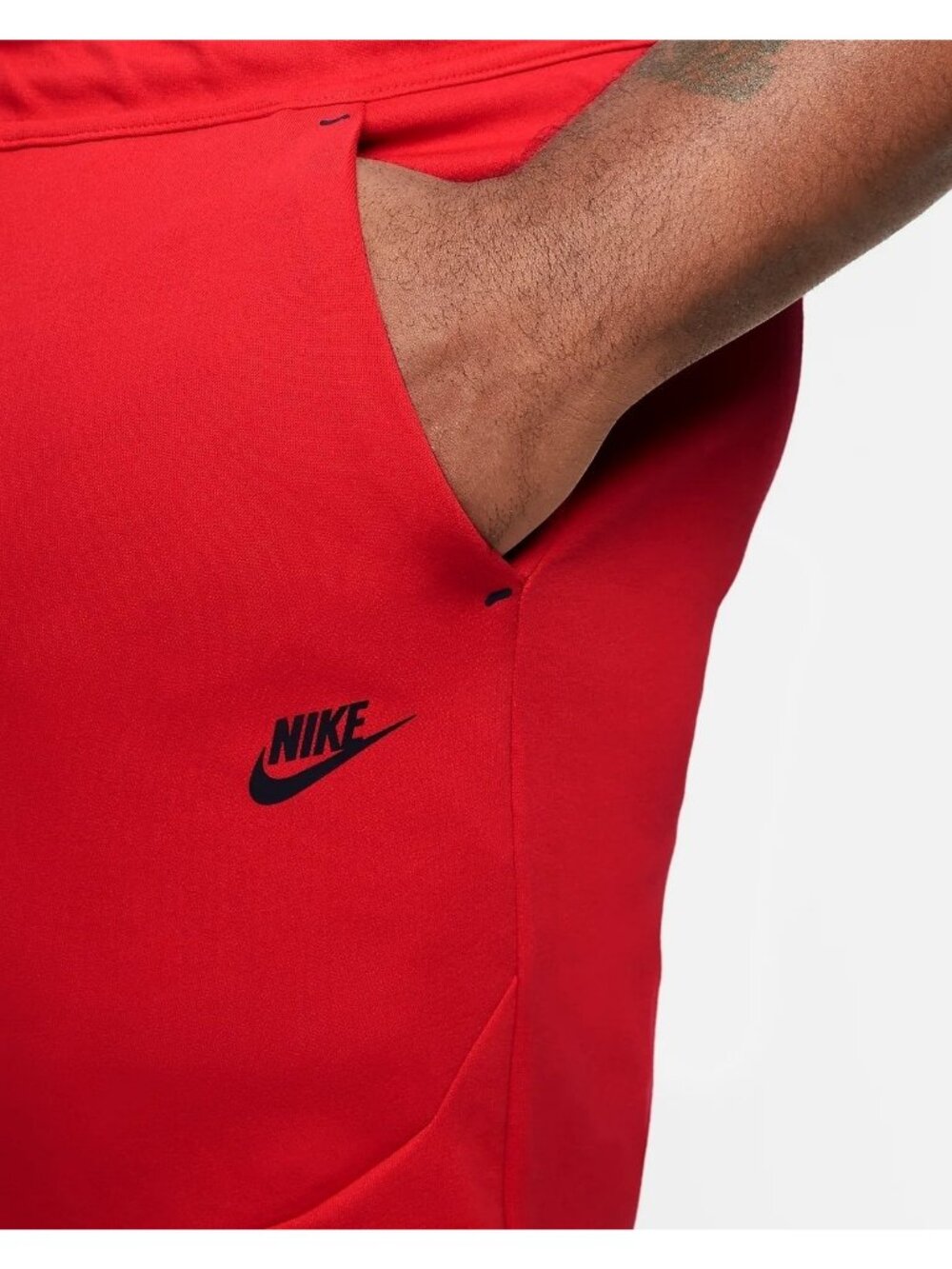 Nike Men's Sportswear Tech Fleece Jogger Red Black Size XL NEW! - Picture 3 of 5